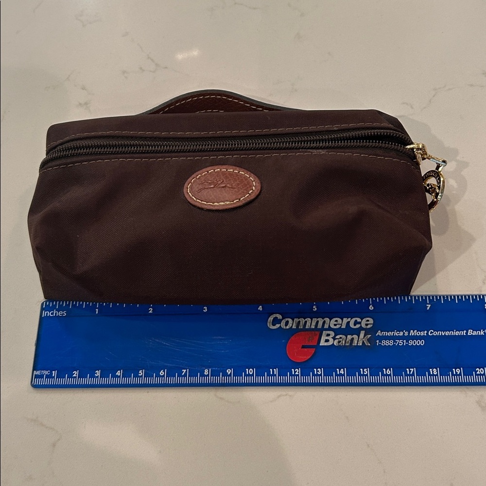Longchamp Le Pilage Cosmetic Case Pouchette in brown - Picture 8 of 10